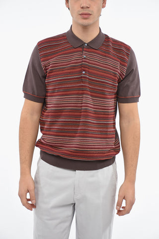 Polo in Cotone Jacquard LONDRA con Bottoni