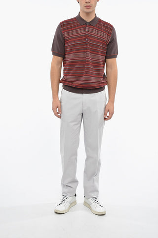 Polo in Cotone Jacquard LONDRA con Bottoni