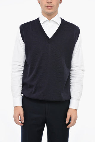 V Neck Merino Wool Vest