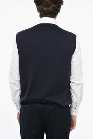 V Neck Merino Wool Vest