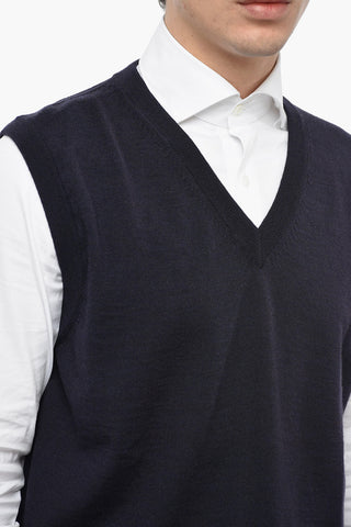 V Neck Merino Wool Vest