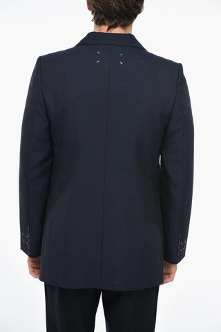 Giacca Monopetto UNISEX In Lana Foderata Con Tasche A Toppa