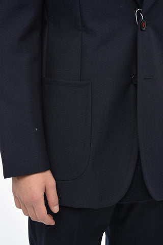Giacca Monopetto UNISEX In Lana Foderata Con Tasche A Toppa