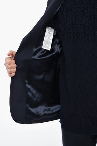 Giacca Monopetto UNISEX In Lana Foderata Con Tasche A Toppa