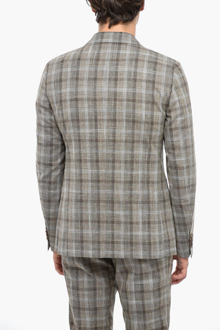 CC COLLECTION Zweiknopf-Anzug mit District-Check-Motiv