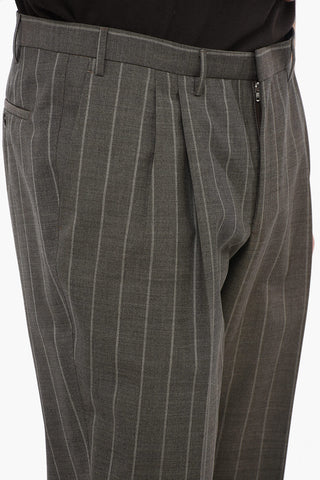 CC COLLECTION Pinstriped Motif Virgin Wool Suit