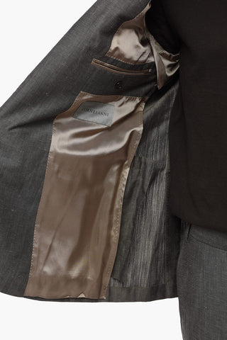 Wool and Linen Blend GATE Suit with Flap Pockets