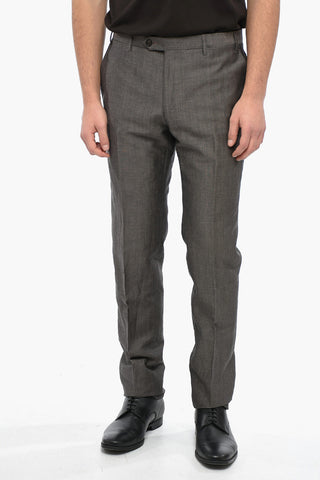 Wool and Linen Blend GATE Suit with Flap Pockets