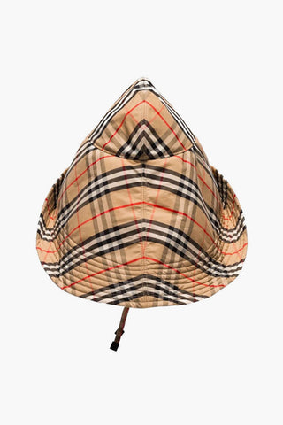 Oversized Rain Hat with Iconic Checkered Pattern