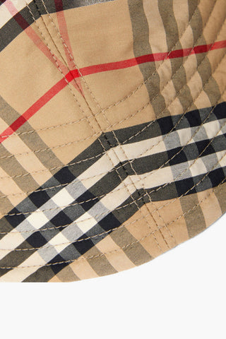 Oversized Rain Hat with Iconic Checkered Pattern