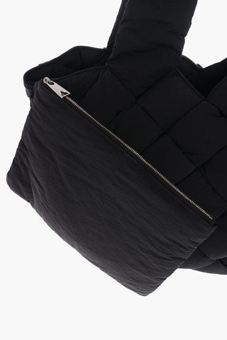 Braided Fabric Tote Bag with Matched Pouch