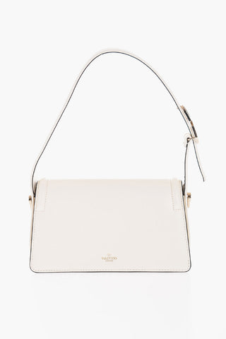 GARAVANI Leather Shoulder Bag with Overlapping Closure