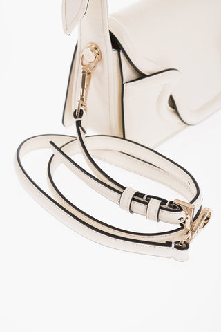 GARAVANI Leather Shoulder Bag with Overlapping Closure