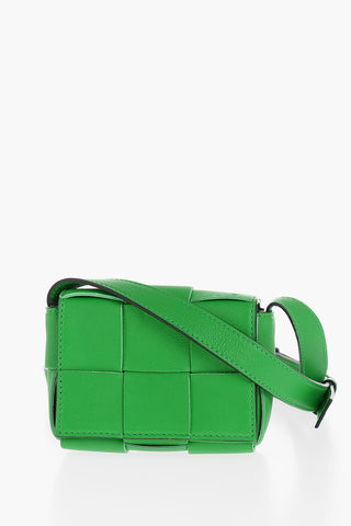 Braided Leather Mini Crossbody Bag