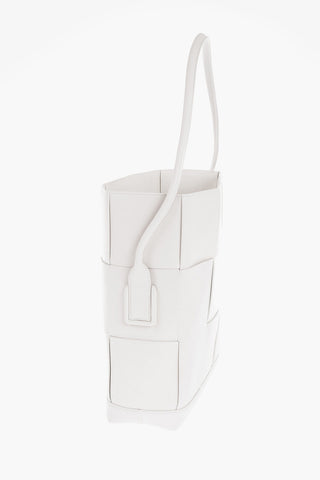 Braided Leather Tote Bag wih Matched Pouch