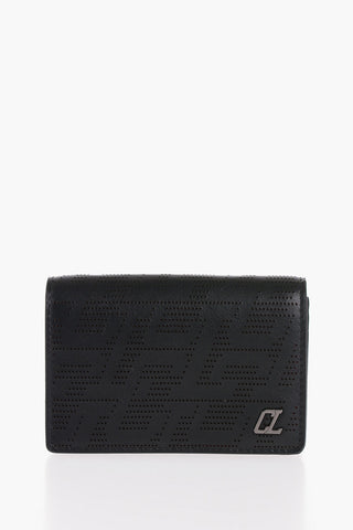 Perforated Leather M LOUBEKA Mini Card Holder