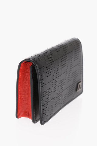 Perforated Leather M LOUBEKA Mini Card Holder