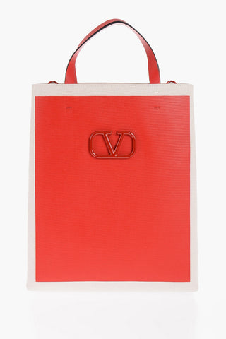 GARAVANI Two-Tone Tote Bag with Logo Plaque