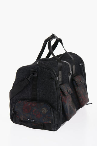 Denim Garment Bag With Camouflage Pockets