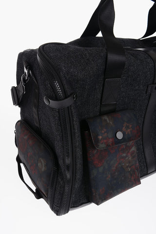 Denim Garment Bag With Camouflage Pockets