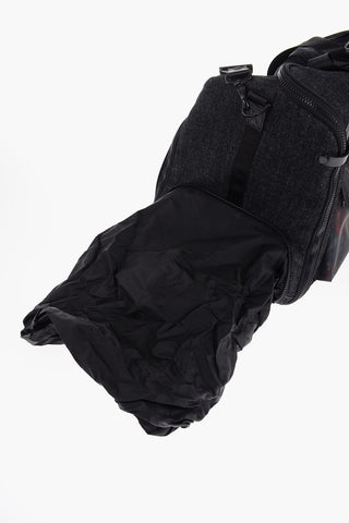 Denim Garment Bag With Camouflage Pockets