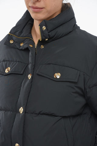 Front Pockets LANDON Puffer jacket With Jewel Buttons