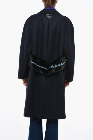 Cappotto In Lana Monopetto Con Chiusura A Scomparsa