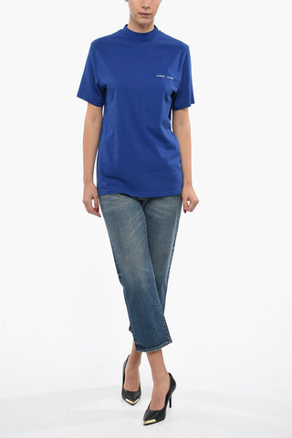 Solid Color NORSBRO Crew-neck T-Shirt with Contrasting Logo