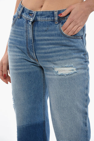 8 PALM ANGELS Jeans Regular fit con Dettagli Distress 23cm