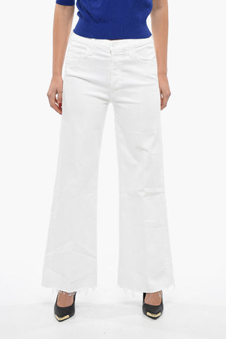 Solid Color THE TOMCAT ROLLER Flared Jeans with Frayed Hem 30cm