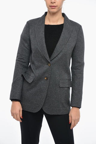 Blazer in Puro Cashmere con Rever a Lancia