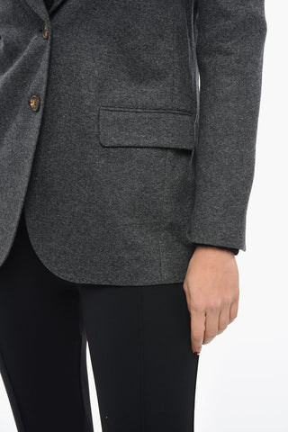 Blazer in Puro Cashmere con Rever a Lancia