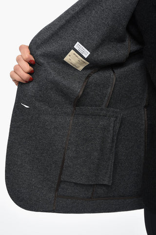 Blazer in Puro Cashmere con Rever a Lancia