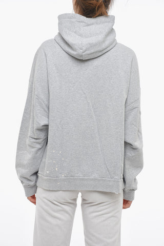 UNISEX Distressed Hoodie Sweatshirt with Vintage Effect