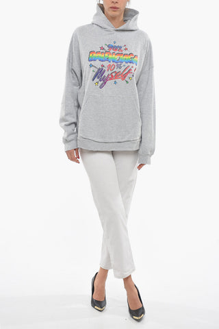 UNISEX Distressed Hoodie Sweatshirt with Vintage Effect