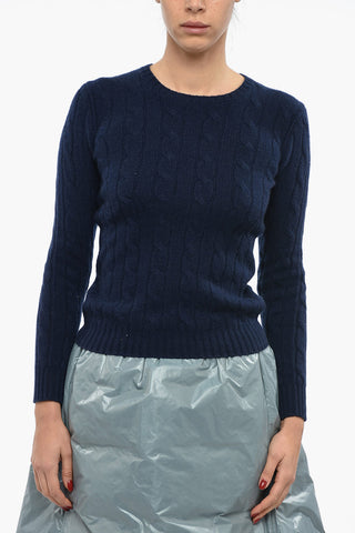 Crew Neck Aran Cashmere Sweater