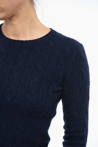 Crew Neck Aran Cashmere Sweater