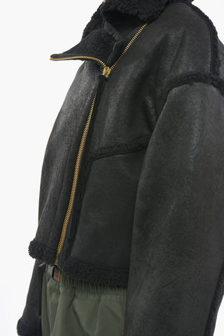 Giubbotto Biker Imbottito In Finto Pelo