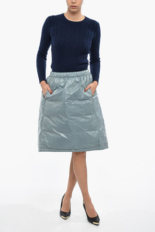 Nylon Padded Skirt with Elastic Waistband