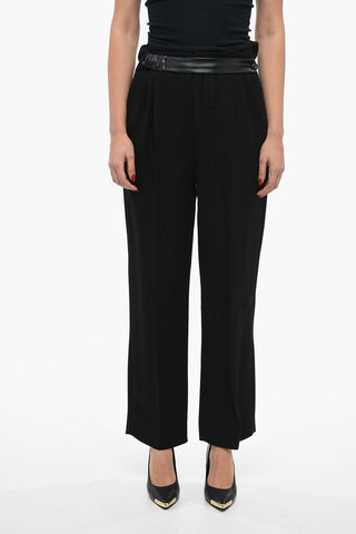 Loose Fit Double Pleat Wool Pants