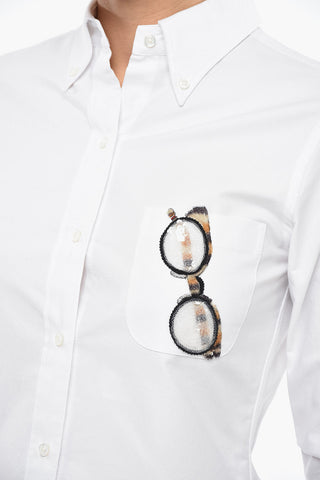 Camicia A Maniche Lunghe Con Taschino Dettaglio Paillettes