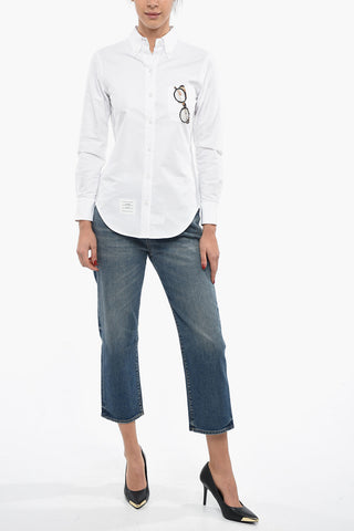 Camicia A Maniche Lunghe Con Taschino Dettaglio Paillettes