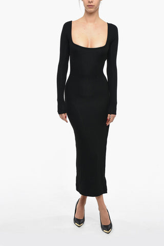 Long Sleeved Maxi dress With Cut-out