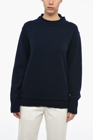 MM4 Wool-blend UNISEX Sweater with Double-layered Detail