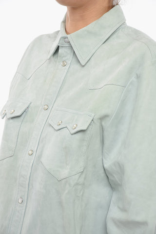 RODEO WEAR Suede Shirt with Double Breast Pocket