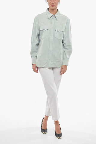 RODEO WEAR Suede Shirt with Double Breast Pocket