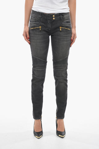 Zipped Ankle Multipocket BIKER Denims