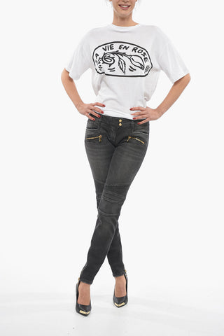 Zipped Ankle Multipocket BIKER Denims