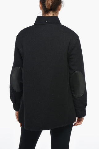 Overshirt Imbottito in Lana Vergine con Ricami