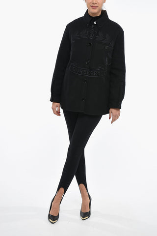 Overshirt Imbottito in Lana Vergine con Ricami